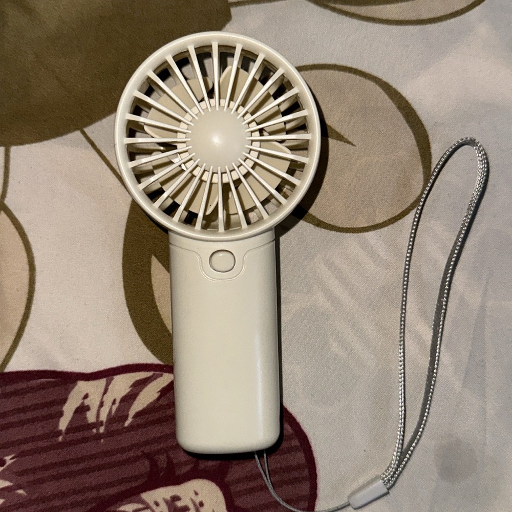 Portable White Handheld Fan